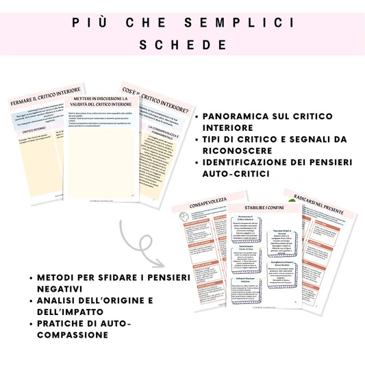Schede di Lavoro per Domare il Tuo Critico Interiore - Italian