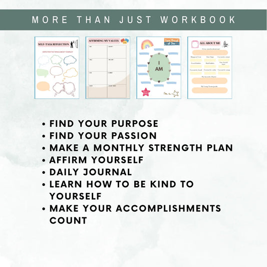 Self-esteem workbook is therapy enhancement tool.