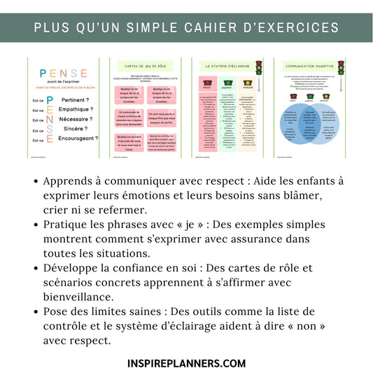 Cahier Communication Assertive pour Enfants - French