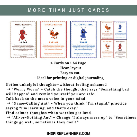 ANT Cards – Automatic Negative Thoughts for Kids