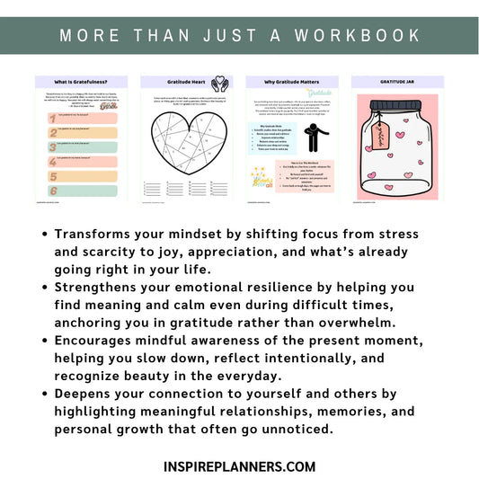 Gratitude Journal Workbook – Build Positivity, Resilience & Joy