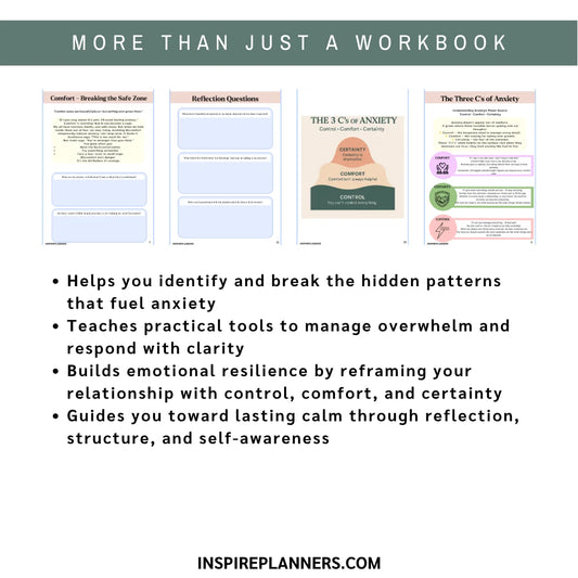 The Three C’s of Anxiety Workbook – Control, Comfort & Certainty