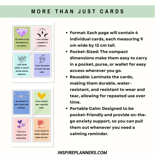 Anxiety Statement Cards