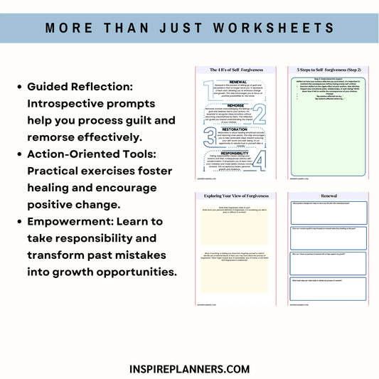 Self-Forgiveness Worksheets