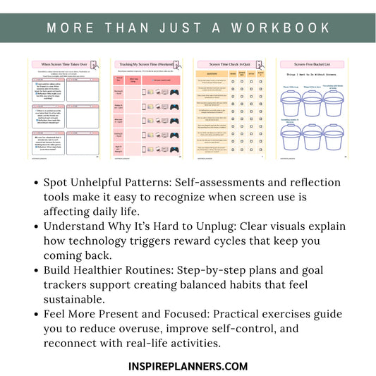 Screen Addiction Workbook — A practical, printable roadmap to healthier screen habits