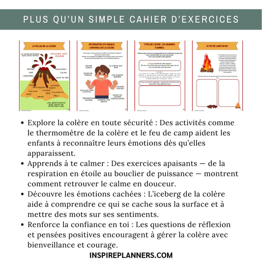 Cahier Gestion de la Colère Enfants - French