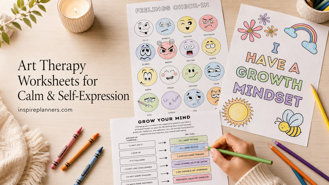 Art Therapy Worksheets for Calm & Self-Expression