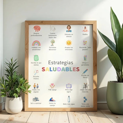5 Pósters de Bienestar Emocional — Rincones de Calma, Aulas, Terapia y Hogares (Spanish)