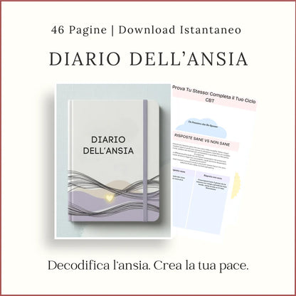 Quaderno Stampabile per l’Ansia – Risorsa per la Salute Mentale - Italian