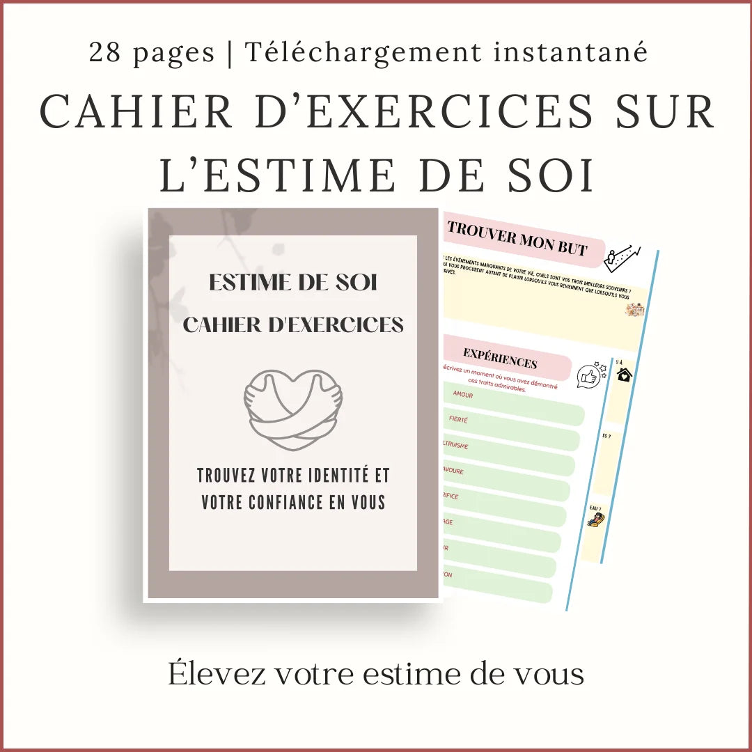 Pack Thérapeutique — 9 Cahiers d'Exercices TCC & ACT pour l'Anxiété, l'Estime de Soi & le Critique Intérieur - French
