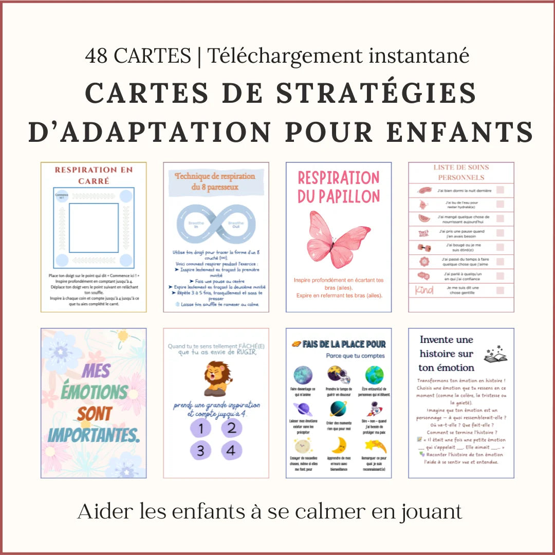 Paquet Thérapie Enfants – Outils de Confiance & de Régulation Émotionnelle - French