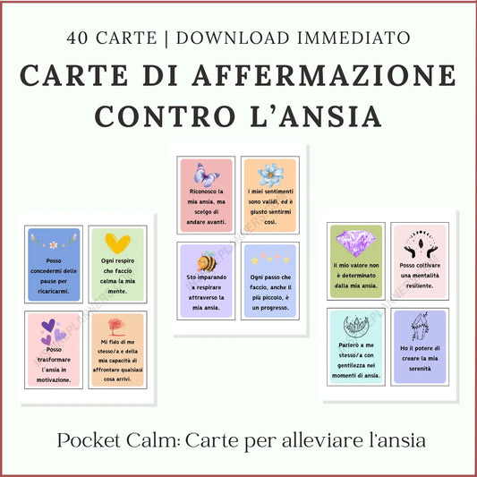 Carte di Affermazioni per l’Ansia - Italian