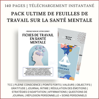 Pack Ultime De Feuilles De Travail Sur LA Sante Mentale