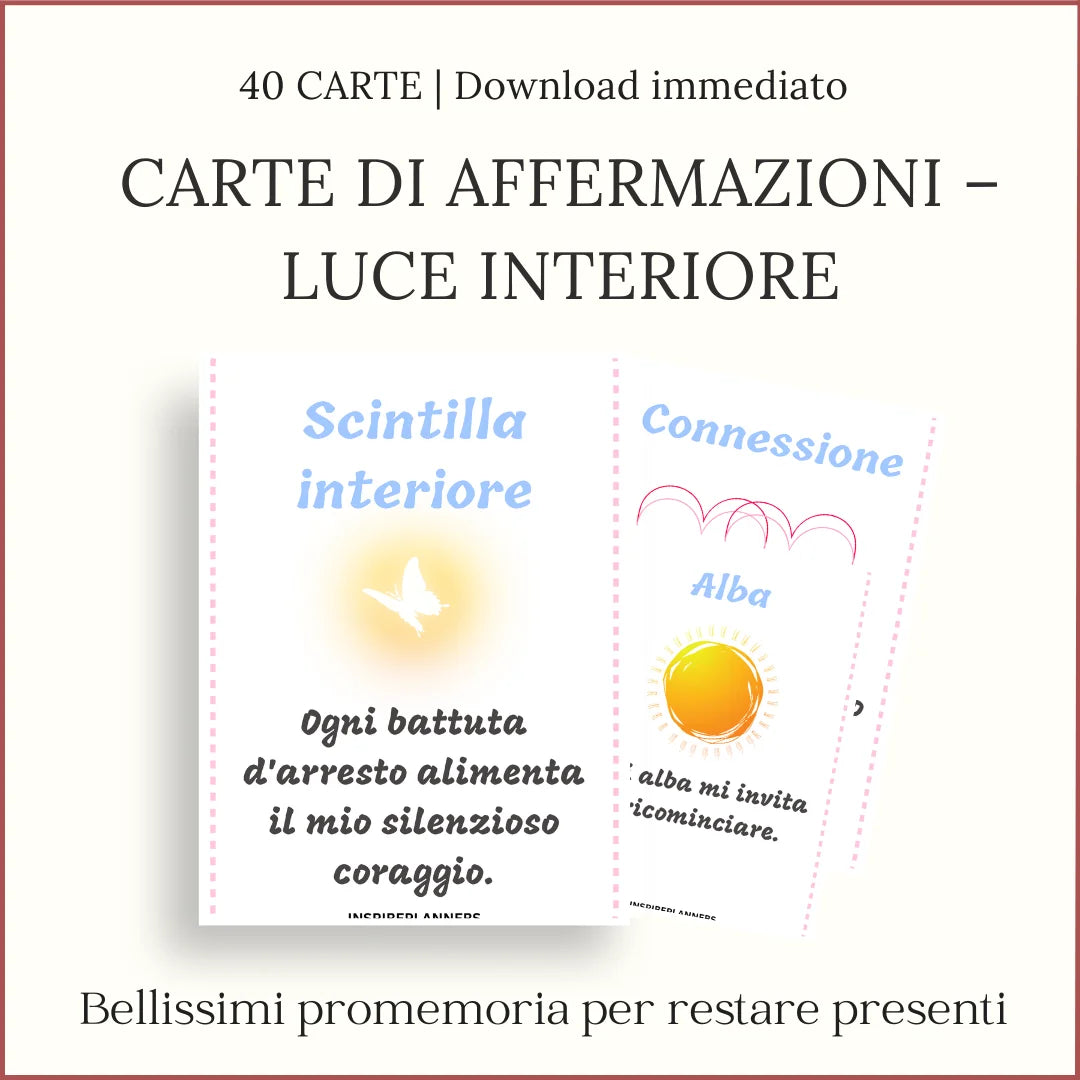 Carte di Affermazioni “Luce interiore” - Italian