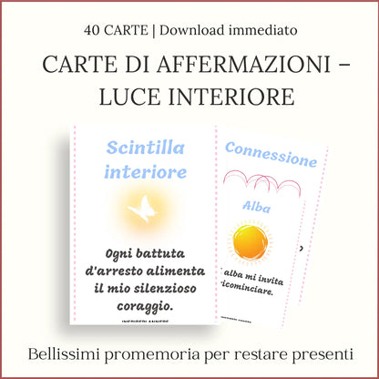 Carte di Affermazioni “Luce interiore” - Italian