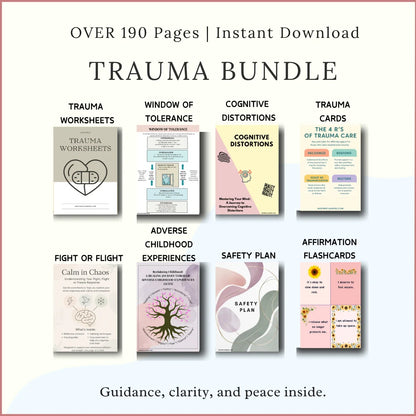 Ultimate Trauma Therapy Bundle – 190+ Printable Pages of Guided Healing