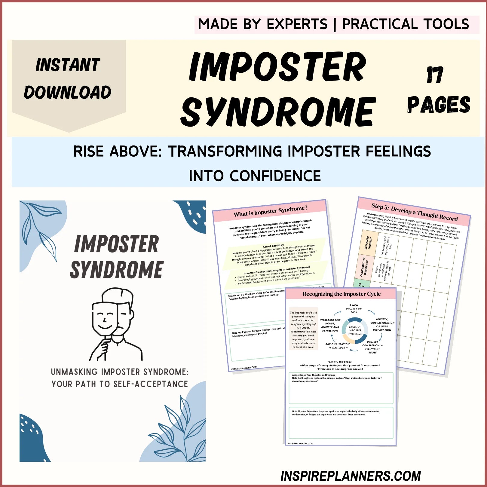 Imposter Math Worksheet Imposter Syndrome Worksheets – Inspire Planners