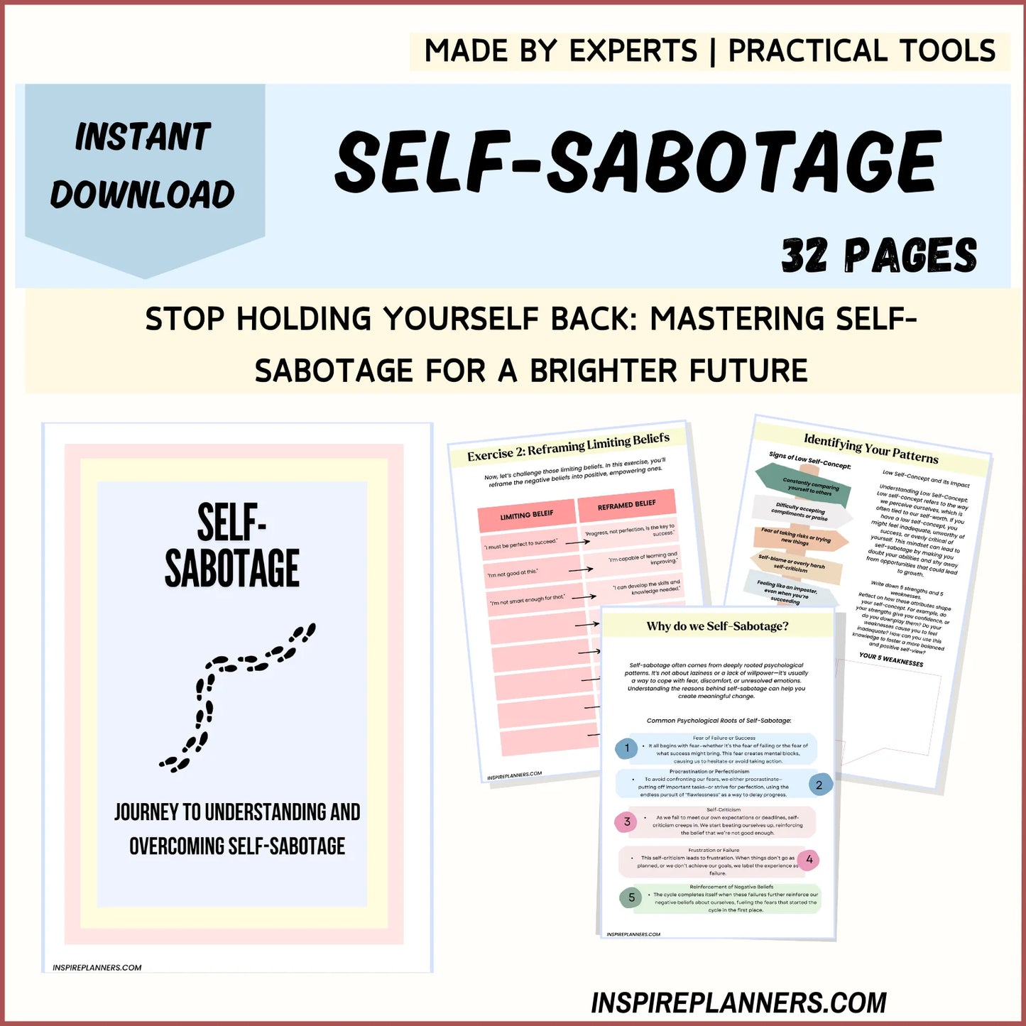 Self-Sabotage Worksheets: Break Free from Your Own Barriers – Inspire ...