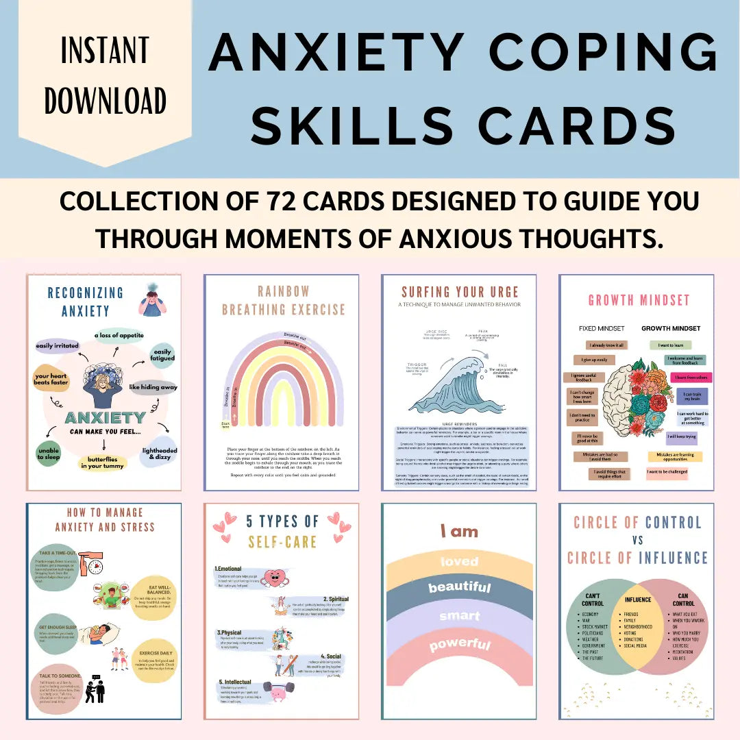 Anxiety coping skills flashcards
