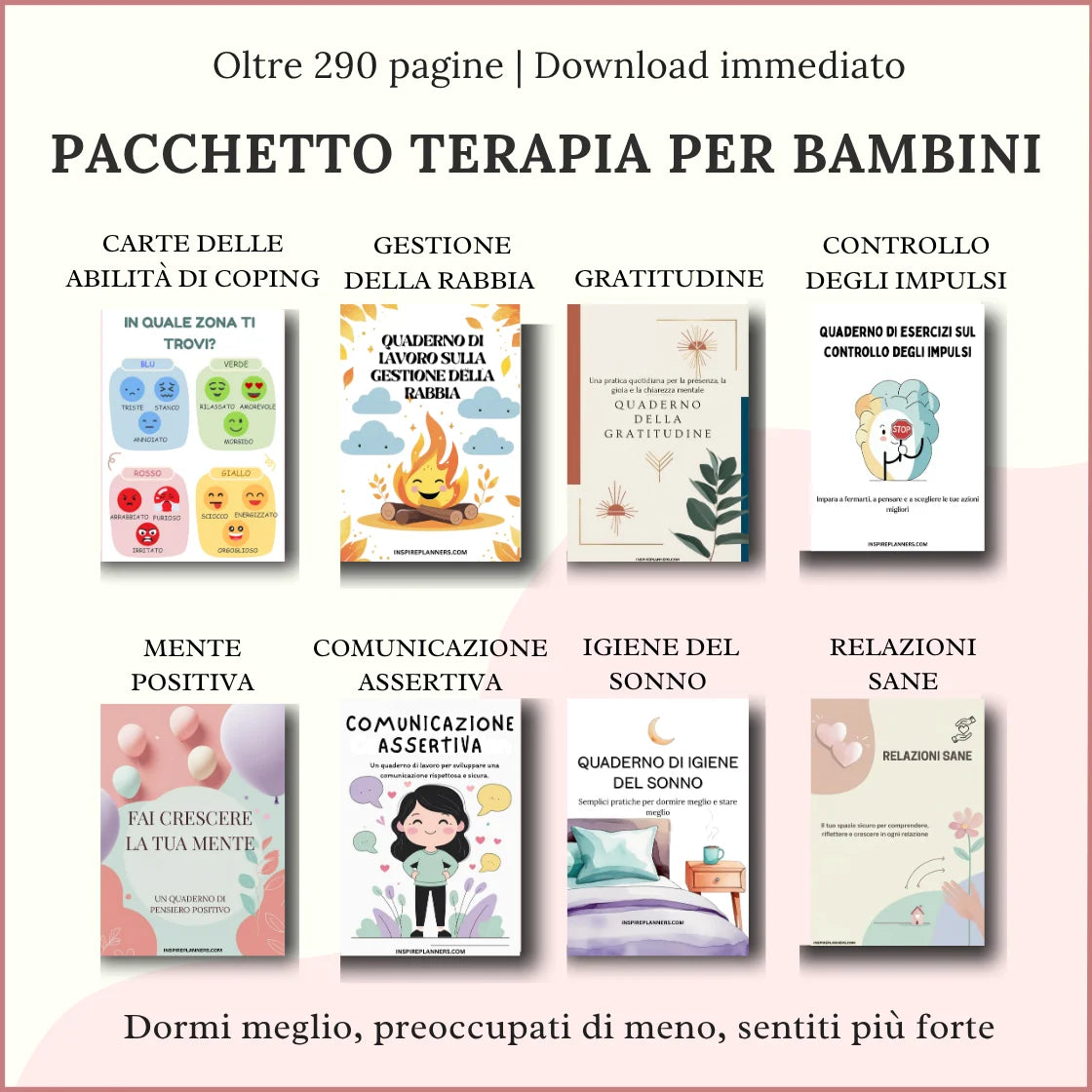 Pacchetto di Terapia per Bambini – Strumenti per la Fiducia & la Regolazione Emotiva - Italian