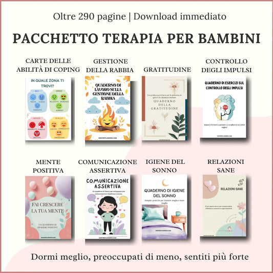 Pacchetto di Terapia per Bambini – Strumenti per la Fiducia & la Regolazione Emotiva - Italian