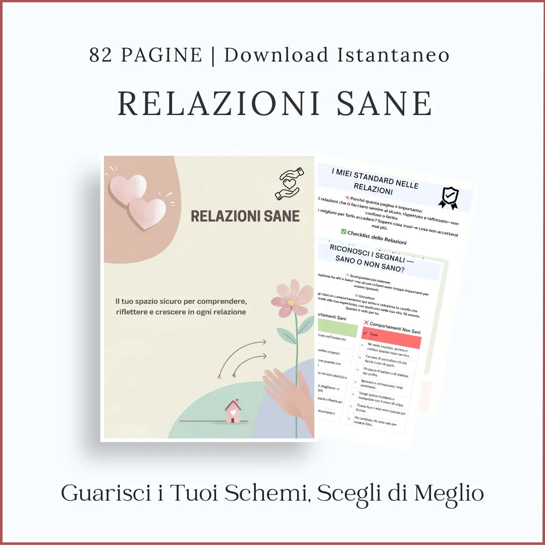 Quaderno sulle Relazioni Sane – 80+ Schede Stampabili