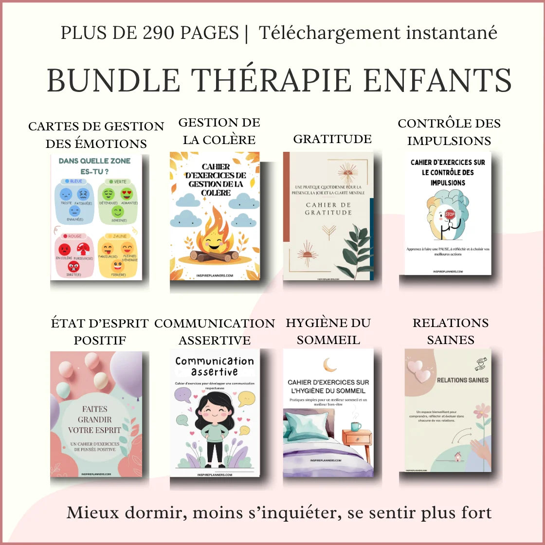 Paquet Thérapie Enfants – Outils de Confiance & de Régulation Émotionnelle - French