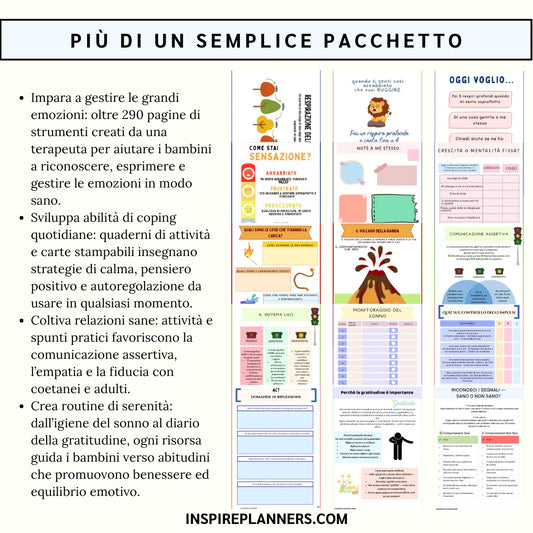 Pacchetto di Terapia per Bambini – Strumenti per la Fiducia & la Regolazione Emotiva - Italian