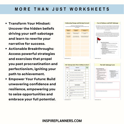 Self-Sabotage Worksheets: Break Free from Your Own Barriers