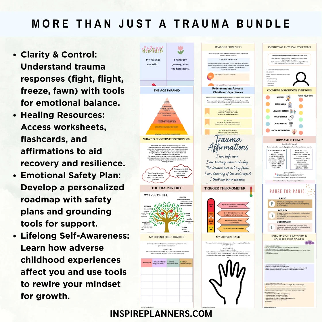 Ultimate Trauma Therapy Bundle – 190+ Printable Pages of Guided Healing