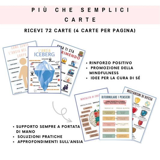 Carte Flash di Abilità di Coping per l’Ansia – Kit per la Calma & la Resilienza - Italian