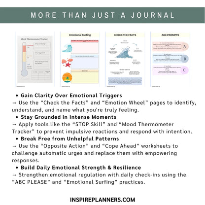 Emotional Regulation Journal: 14 Therapist-Designed Pages to Understand, Process & Steady Your Emotions