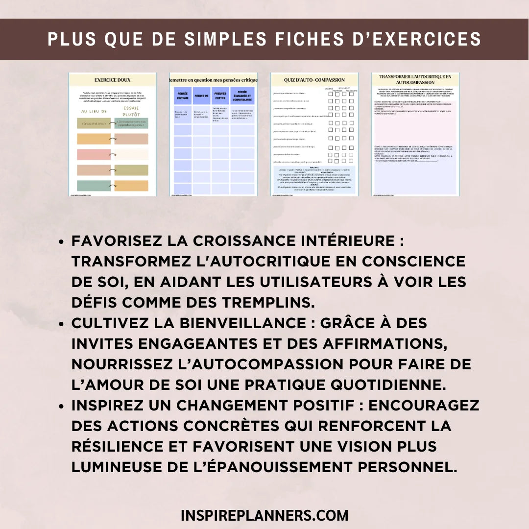 Journal de Compassion envers Soi : Un Voyage vers la Bienveillance Intérieure - French