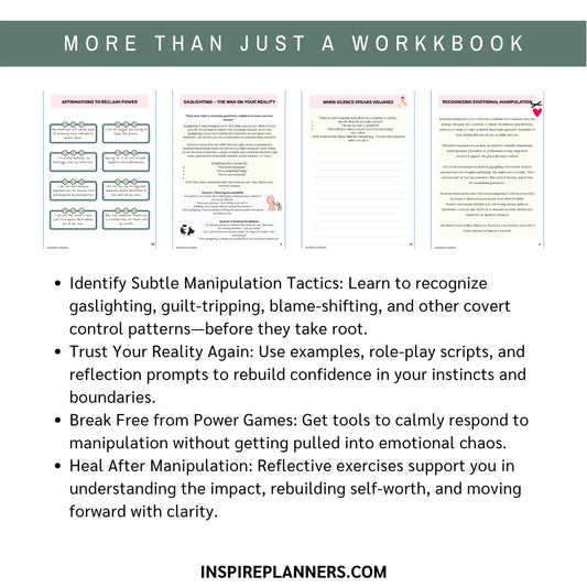 Unmasking Emotional Manipulation – A Healing Workbook to Reclaim Your Voice