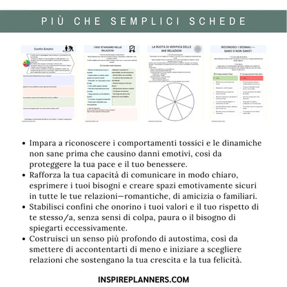 Quaderno sulle Relazioni Sane – 80+ Schede Stampabili