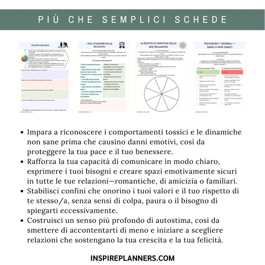 Quaderno sulle Relazioni Sane – 80+ Schede Stampabili