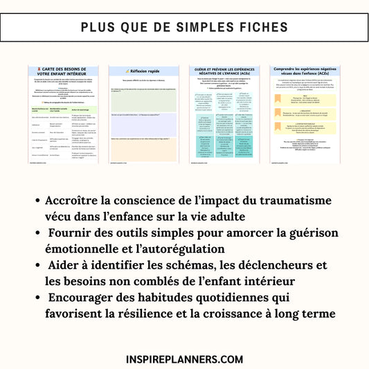 Cahier ACE – Expériences Négatives de l’Enfance & Ressources de Guérison du Trauma - French