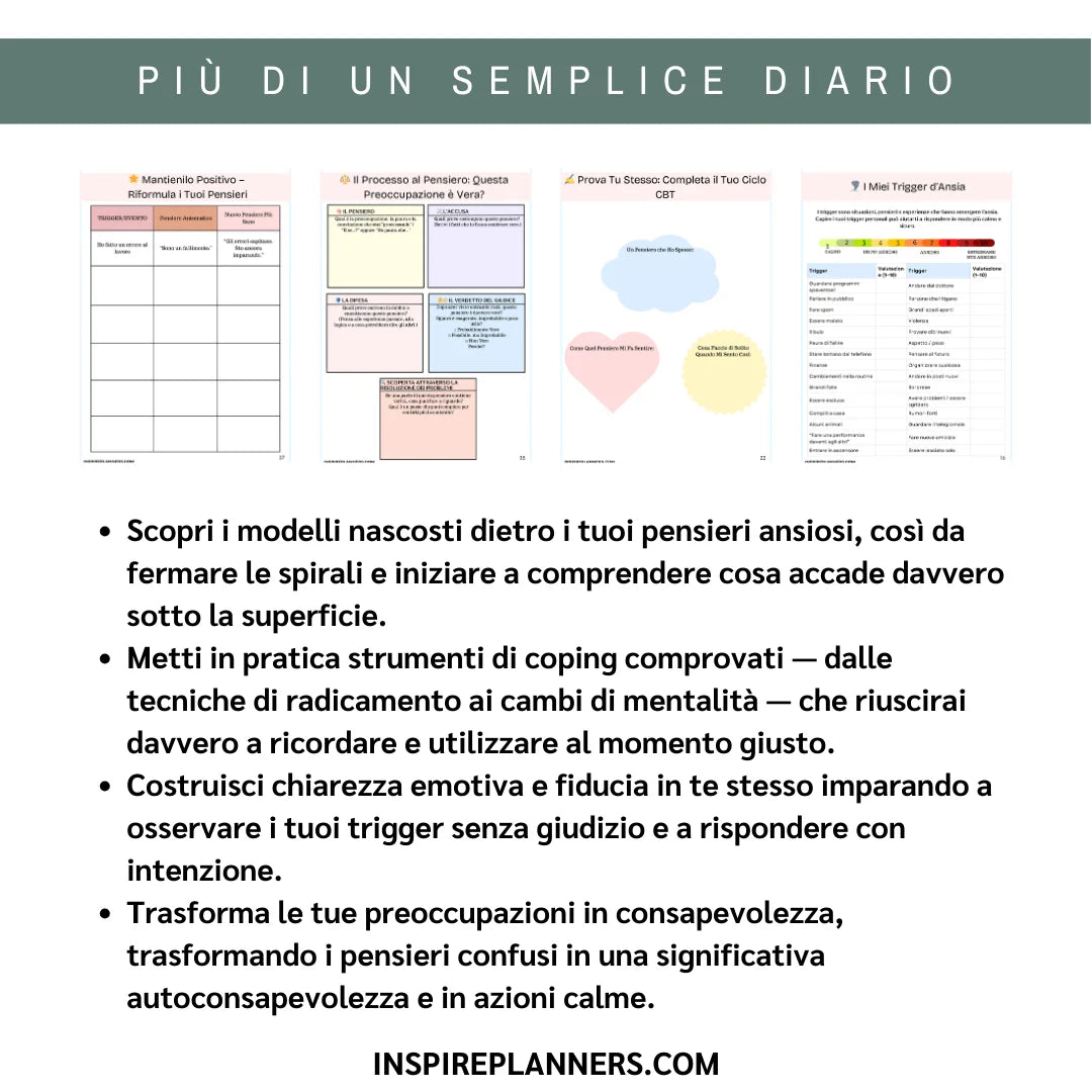 Quaderno Stampabile per l’Ansia – Risorsa per la Salute Mentale - Italian