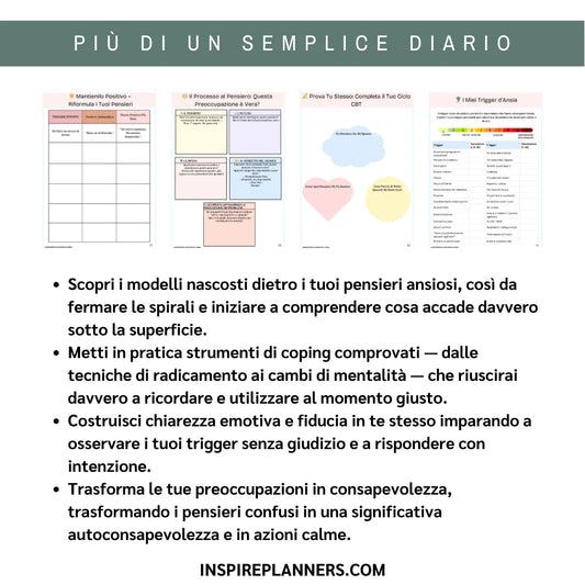 Quaderno Stampabile per l’Ansia – Risorsa per la Salute Mentale - Italian