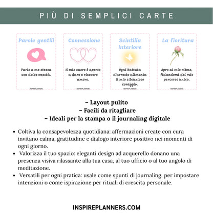 Carte di Affermazioni “Luce interiore” - Italian