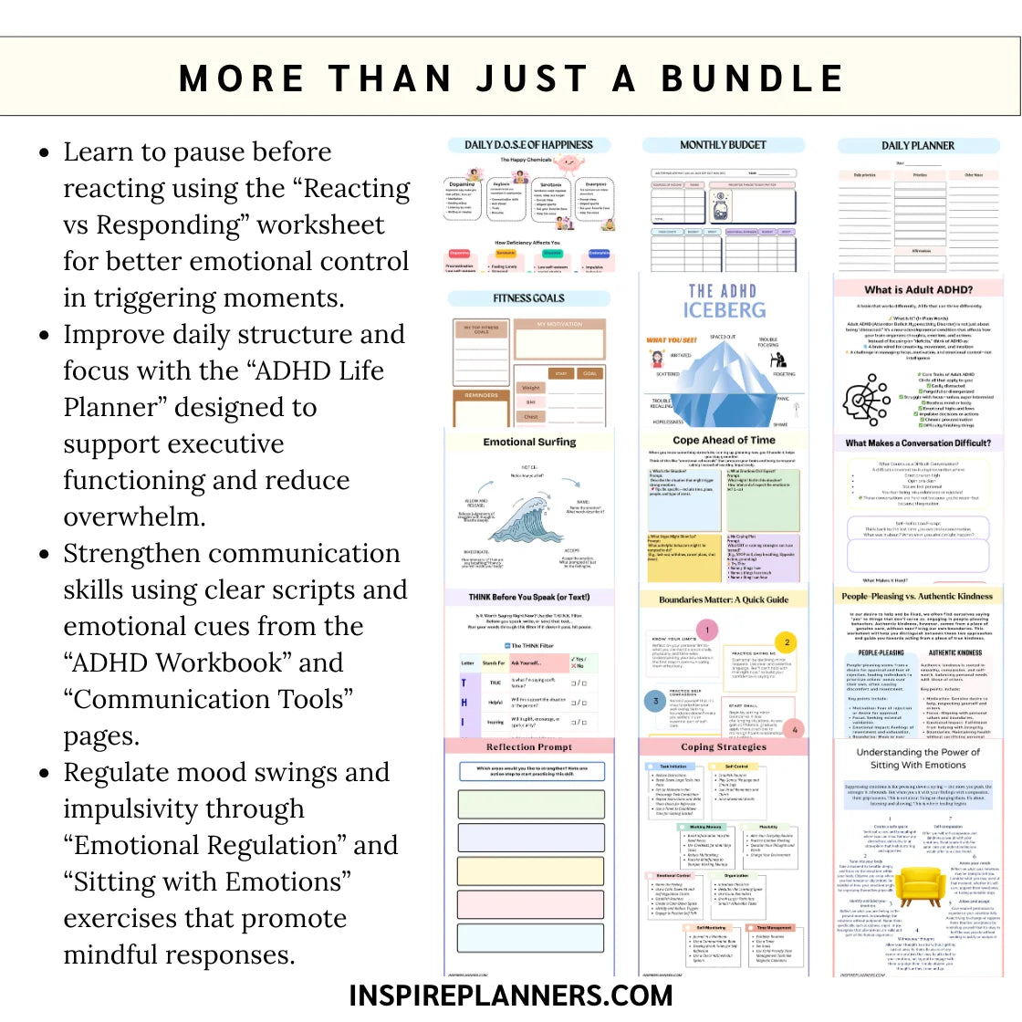 ADHD Mega Bundle - Complete Adult ADHD Worksheets & Organization Toolkit