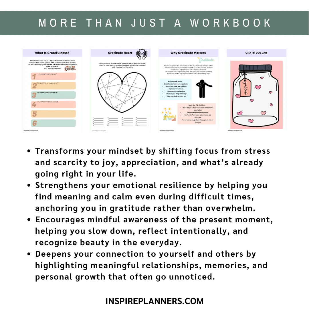Gratitude Journal Workbook – Build Positivity, Resilience & Joy