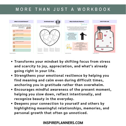 Gratitude Journal Workbook – Build Positivity, Resilience & Joy