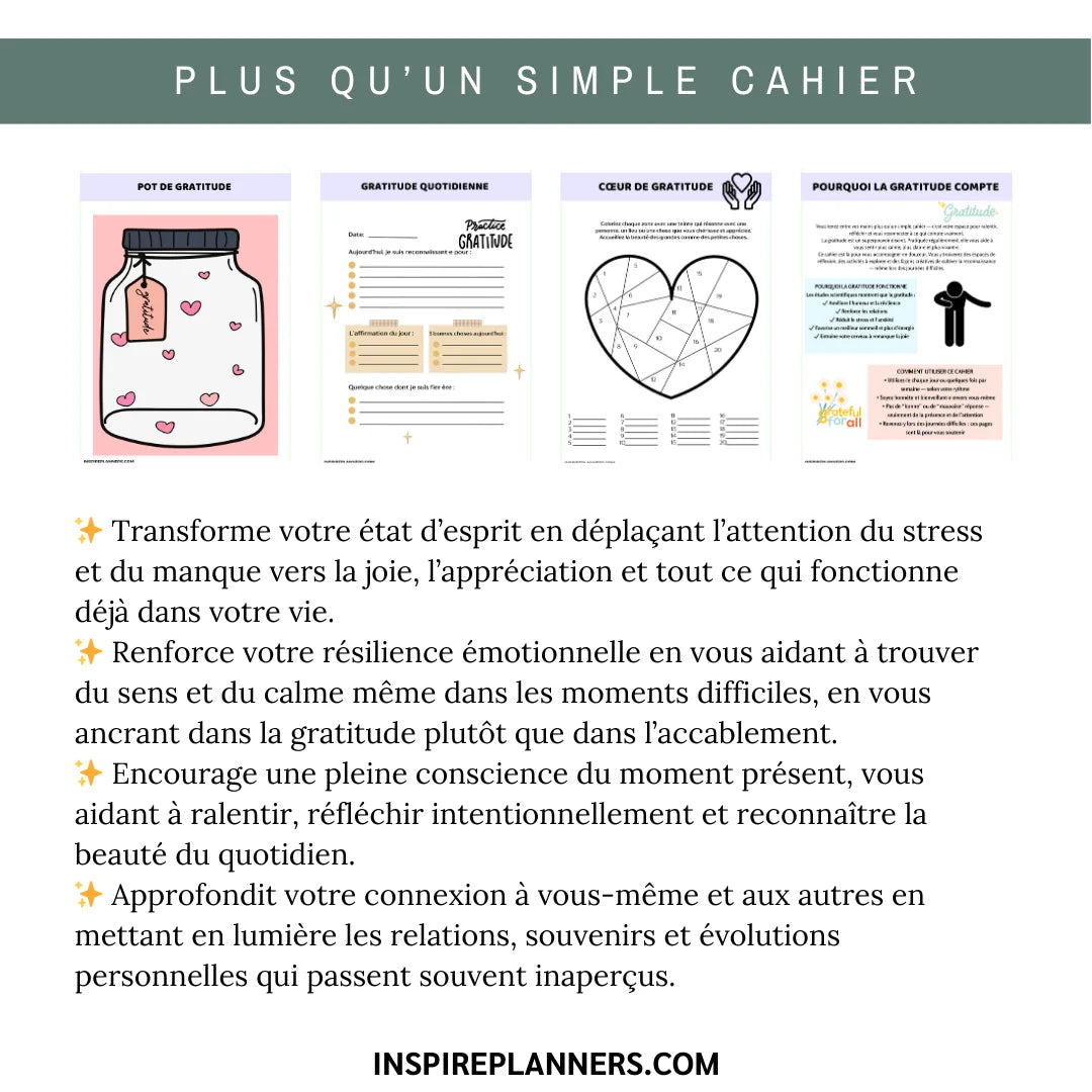 Carnet de Gratitude – PDF Guidé de Bien-Être & Réflexion