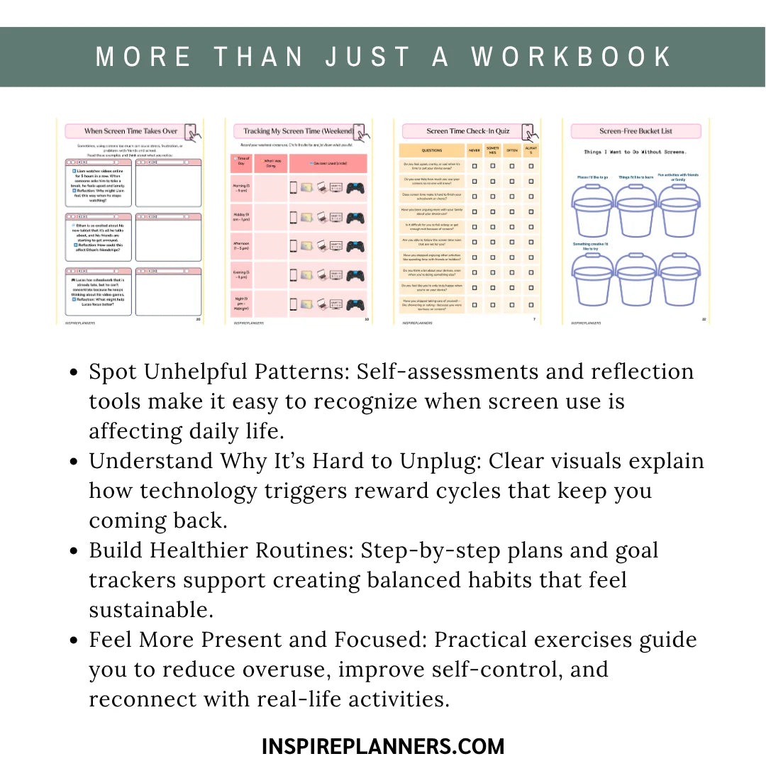 Screen Addiction Workbook — A practical, printable roadmap to healthier screen habits