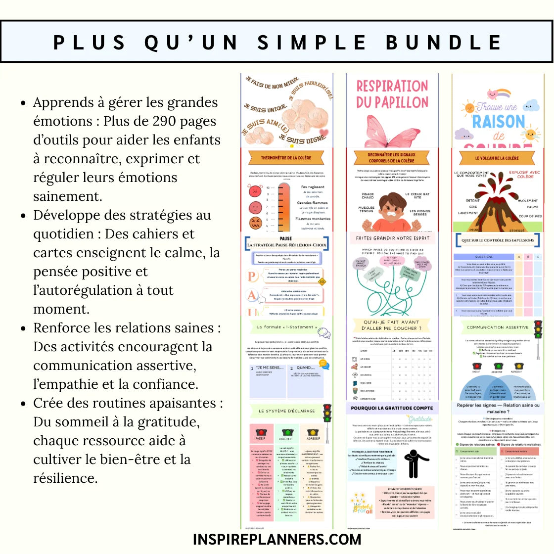 Paquet Thérapie Enfants – Outils de Confiance & de Régulation Émotionnelle - French