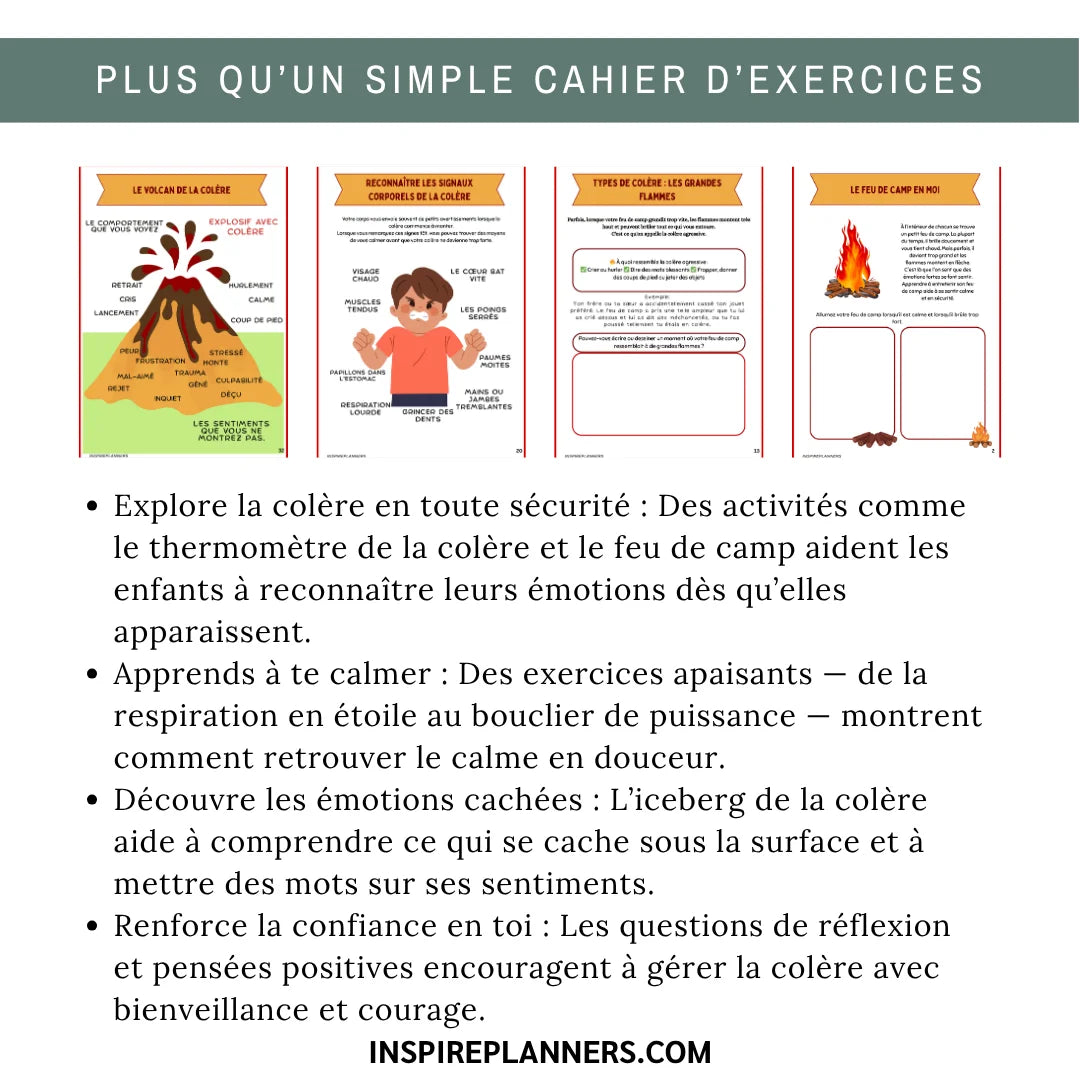 Cahier Gestion de la Colère Enfants - French