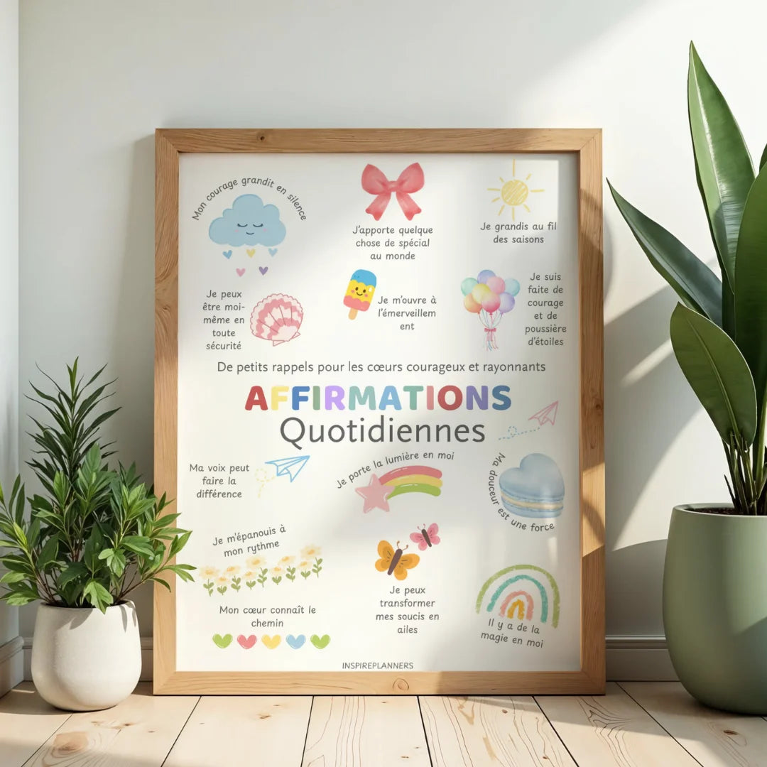 5 Affiches de Bien-Être Émotionnel à Imprimer — Roue des Émotions, Coin Calme & Régulation des Émotions (French)
