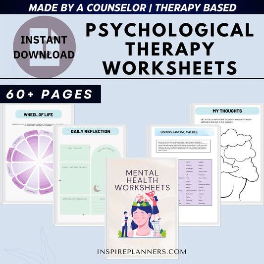 Free Psychotherapy Mental health worksheets pdf for adults. Therapy tools for enhancement of mental well-being