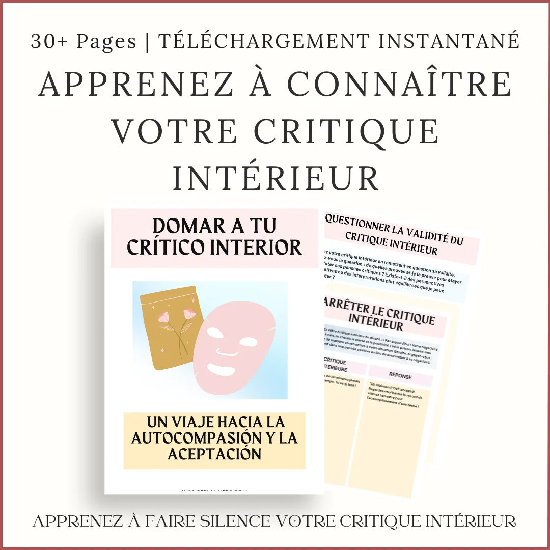 Pack Thérapeutique — 9 Cahiers d'Exercices TCC & ACT pour l'Anxiété, l'Estime de Soi & le Critique Intérieur - French